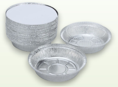 Round aluminum tray